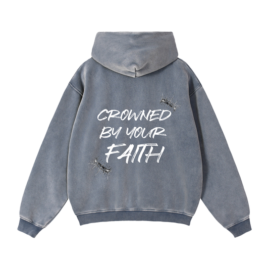 Crowned - "Crowned By Your Faith" Double Zipper Zip-Up Hoodie