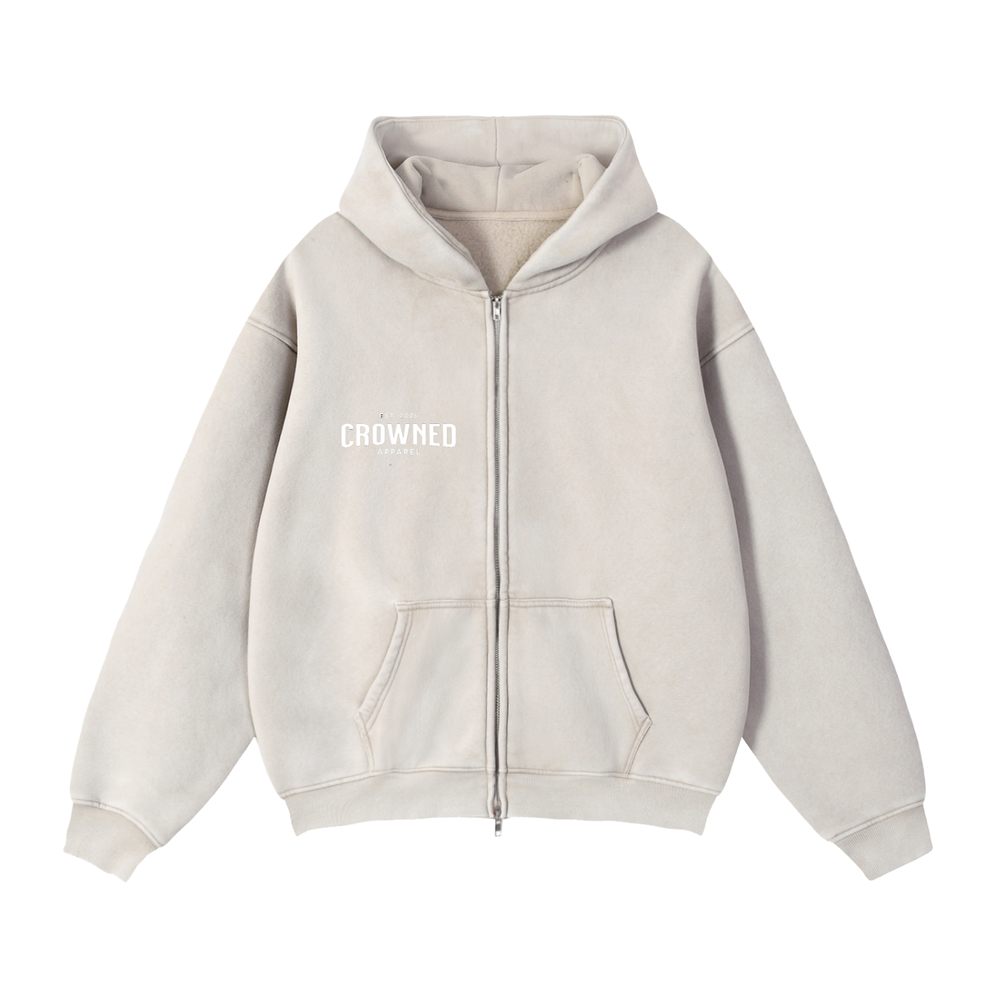 Crowned - "Crowned By Your Faith" Double Zipper Zip-Up Hoodie
