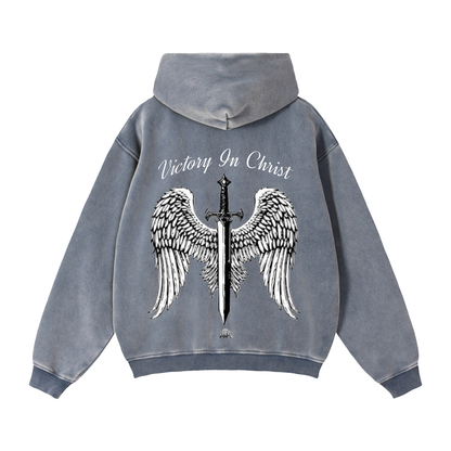 Crowned - "Victory in Christ" - Zip-Up Hoodie