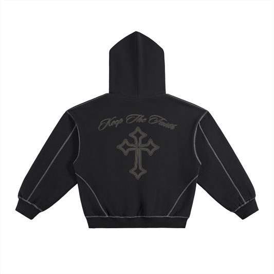 Crowned - "Keep the Faith" Boxy Fleece Hoodie