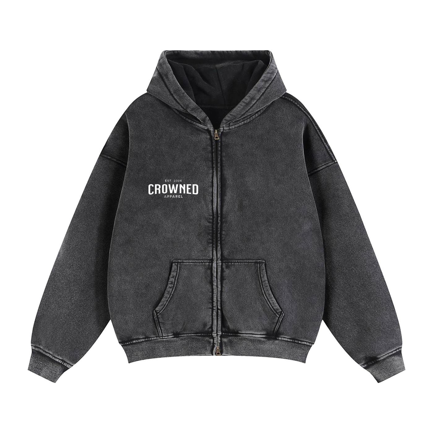Crowned - "Crowned By Your Faith" Double Zipper Zip-Up Hoodie