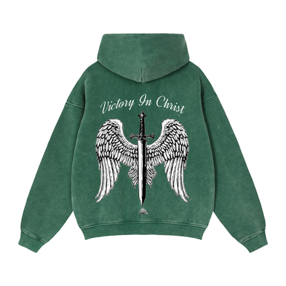 Crowned - "Victory in Christ" - Zip-Up Hoodie