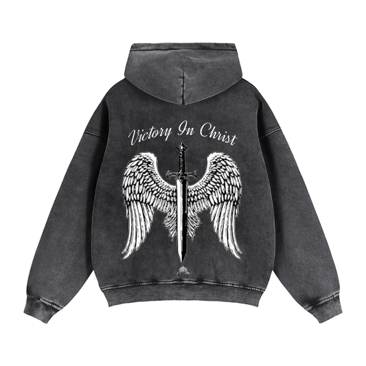 Crowned - "Victory in Christ" - Zip-Up Hoodie