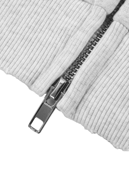 Crowned Apparel - Faded frayed zip-up hoodie